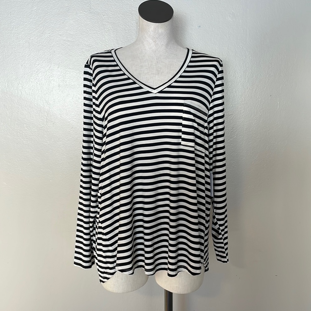 NWT Daily Thread Long Sleeve Stripe Top. 1X